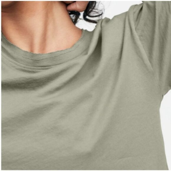 NWT MATE the Label Sage Organic Cotton Raw Neck Boxy Tee - Size 3X - Picture 8 of 12